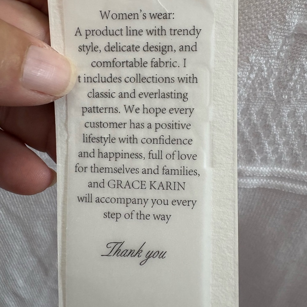 Grace Karin White Pointelle V-Neck Cardigan Sweater L - Picture 7 of 8